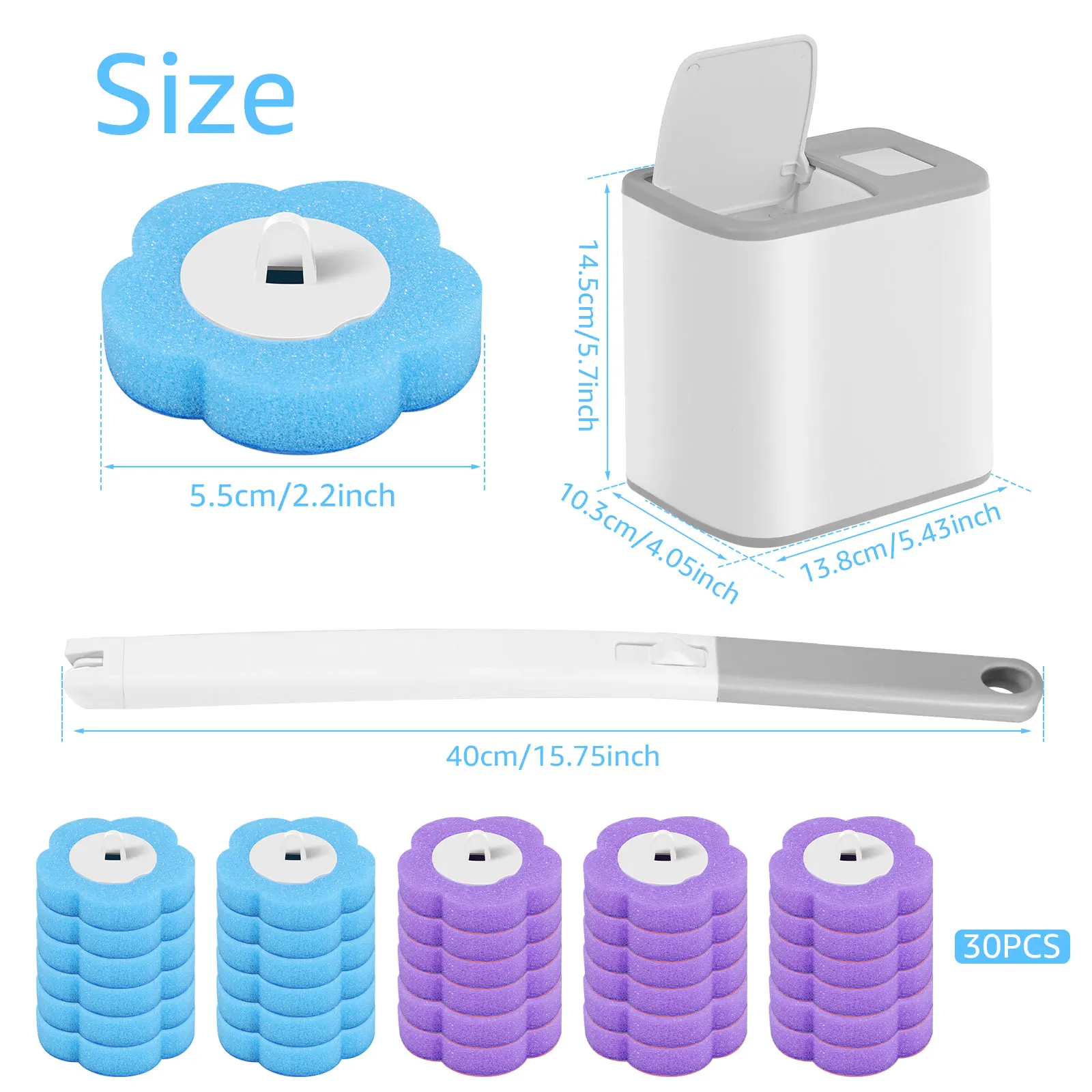 Pure Clean ™ Szczotka toaletowa z wymiennymi wkładkami