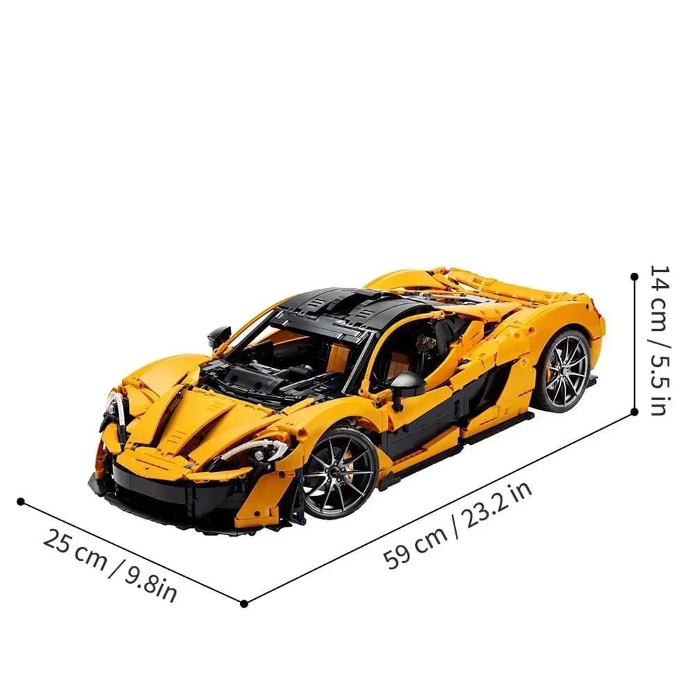Technic Klocki Konstrukcyjne – Nowy Model P1 Super Racing Car 1:8, Zestaw do Samodzielnego Montażu 3893 elementy, Sportowy Samochód dla Dorosłych i Chłopców, Idealny na Prezent