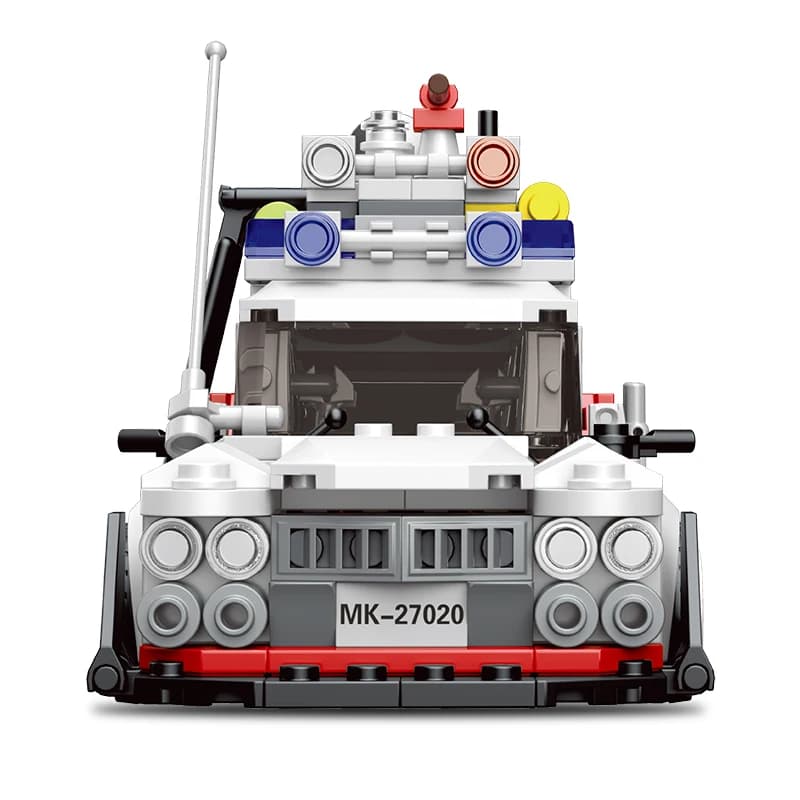 MOULD KING 27020 Techniczne zabawki samochodowe Mini Ghost Bustered ECTO-1 Model samochodu Montaż Blok budowlany Cegła Prezenty świąteczne dla dzieci