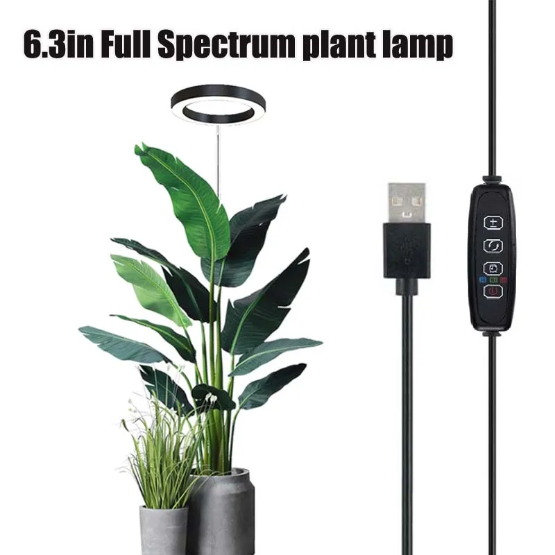 Telescopic up to 65 inch indoor full-spectrum growth light LED plant growth light with automatic timer and brightness adjustment