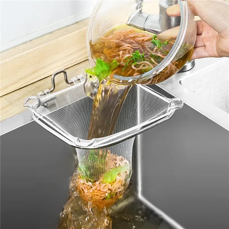 Wiszący worek filtrujący z siatki Wielozadaniowy stojak drenażowy Odsacz do żywności