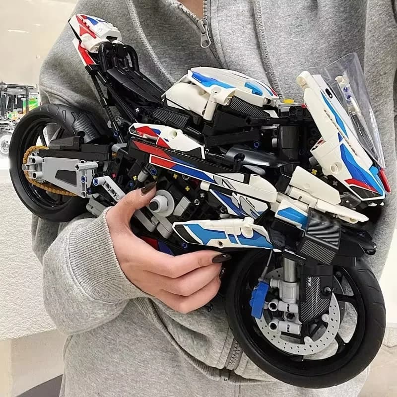 Motocykl wyścigowy BMW 1000 RR, model 42130, klocki konstrukcyjne, zabawka idealna na prezent urodzinowy lub świąteczny dla dzieci i dorosłych