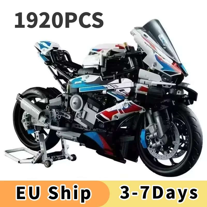 Motocykl wyścigowy BMW 1000 RR, model 42130, klocki konstrukcyjne, zabawka idealna na prezent urodzinowy lub świąteczny dla dzieci i dorosłych