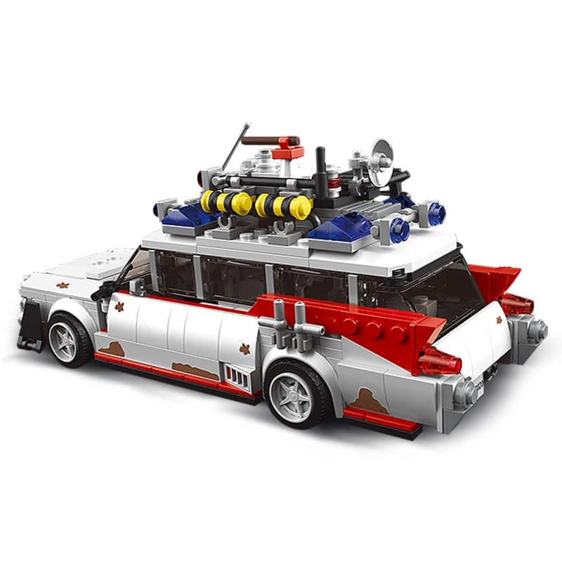 MOULD KING 27020 Techniczne zabawki samochodowe Mini Ghost Bustered ECTO-1 Model samochodu Montaż Blok budowlany Cegła Prezenty świąteczne dla dzieci