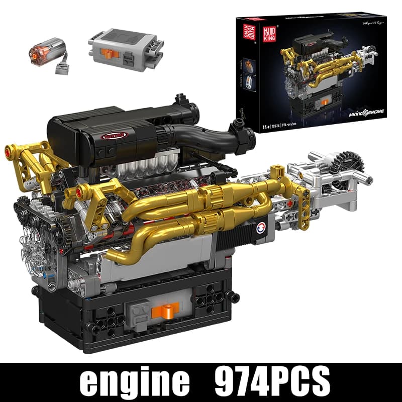 Mold King 10224 Techniczny Silnik Samochodowy Valkyrie Model Silnika V12 Prezent Świąteczny Dla Dzieci