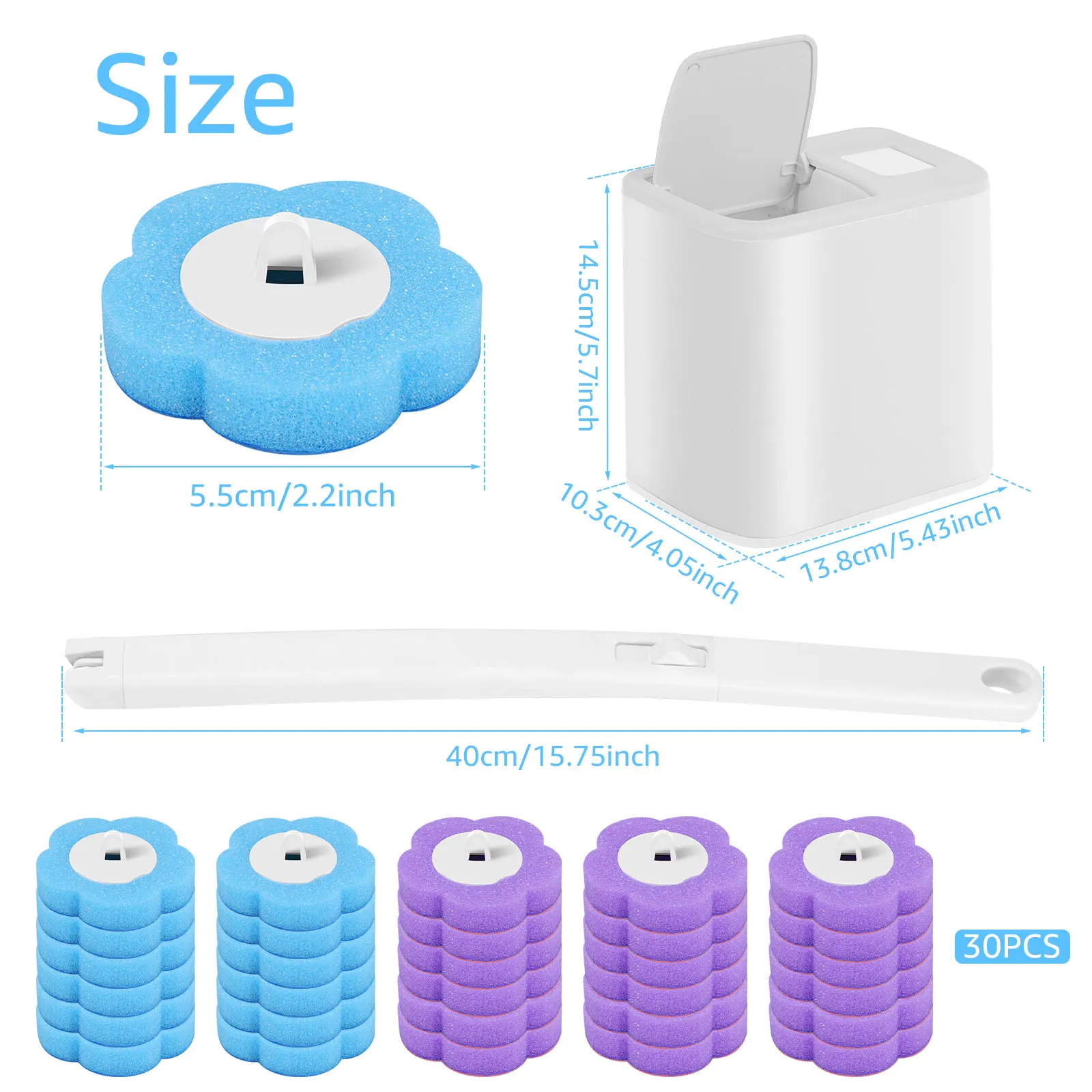 Pure Clean ™ Szczotka toaletowa z wymiennymi wkładkami