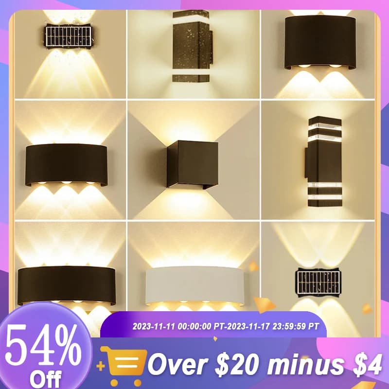 Zewnętrzne lampy ścienne LED Ogród Podwórko